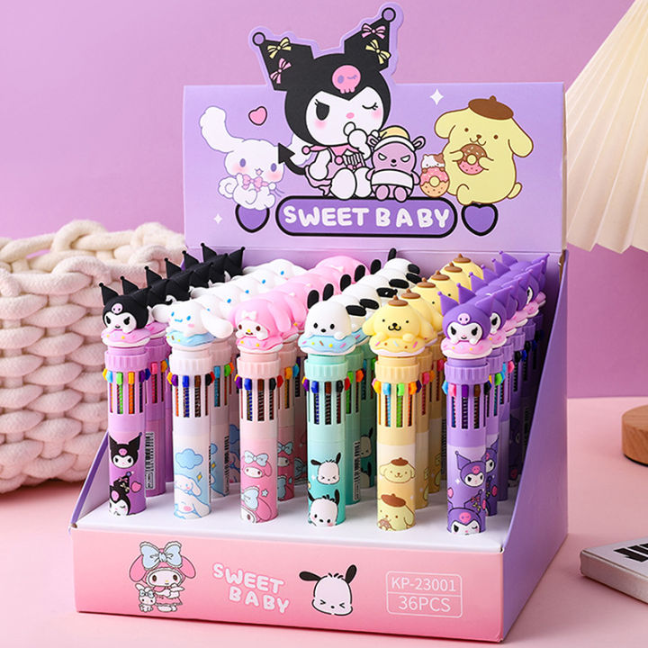 Sanrio%20Press%20Ten%20Color%20Ballpoint%20Pen%20Cartoon%20Kawaii%20Kuromi%20Multi-color%20Students%20Gel%20Pen%20Melody%20Sanrio%20Stationery%20Write%20Cute%20Pens%20-%20Image%202