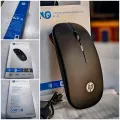 HP W10 Wireless Bluetooth Mouse, Rechargeable Dual Mode LED Mouse (Bluetooth 5.2 & USB Receiver) Portable Silent Mouse, for Laptop/Desktop/Tablet/Bluetooth Mouse. 
