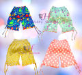 Multi Color 4 Pieces kuchi half pant for girls by any color.