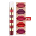 5-color matte non-stick bamboo lip gloss waterproof long-lasting lipstick. 