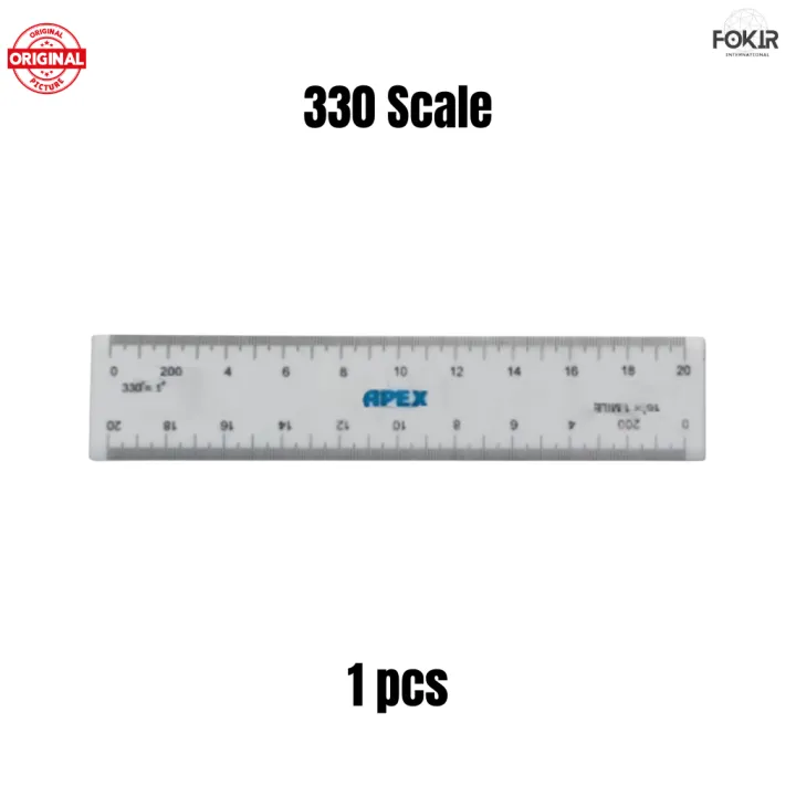 Engine Divided Scale (330 Scale) 6 Inch – Flat Plastic Measuring Scale ...