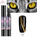 Lanmuiar 3 In 1 UV Gel Nail Polish Cat's eye Colorful One Step Gel Nail Pen Not Need Base Top Coat Nail Art Gel Varnish.