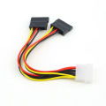 4 Pin IDE Male Molex to Dual SATA Y Splitter Female HDD Power Adapter Cable 1pc. 