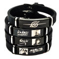 Naruto Silicone Bracelet Metal Silica Gel Uchiha Itachi Kakashi Anime Action Figures Accessories Children Toys Gifts SEVICH. 