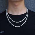 (New)4mm 1 Row hiny Tenni Chain Neclace Men Hip Hop Iced Out Bling CZ Necllace Jewelry Gold ilver Color Charm Gift 2021. 