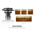 2X Camera Pan Base with Style Plate, 0.95cm Screw Aluminum Panoramic Ball Tripod Head with Bubble Level.