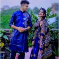Stylesh & Fashionable Best Couple Sharee And Panjabi For Man And Women - কাপল ড্রেস শাড়ি. 