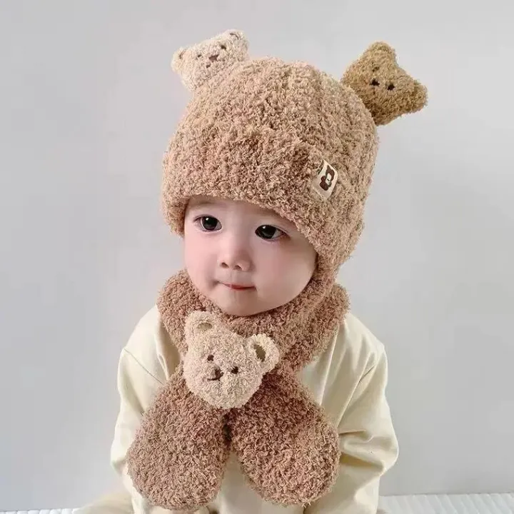 Toddler%20Winter%20Bear%20Hat%20Scarf%20Set%20Kids%20Earflap%20Beanie%20Warm%20Fleece%20Scarves%20Wrap%20Baby%20Girl%20Boy%20Neck%20Warmer%20-%20Image%206