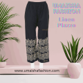 Fashion Trend Soft Linen Print Plazzo For Woman.