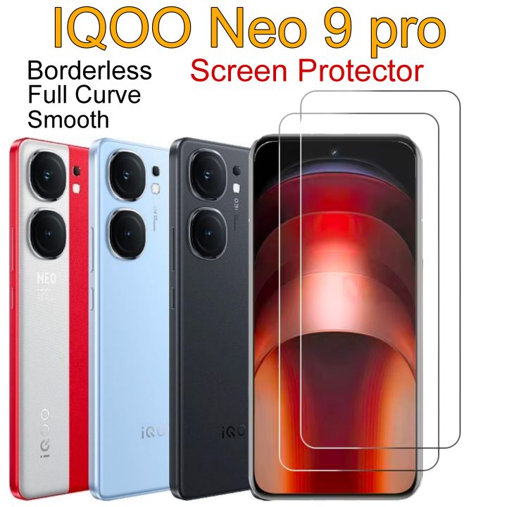 2Pcs Premium Borderless Curve Screen Protector For IQOO Neo 9 pro Glass protector