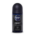 International Germany product Deodorant Roll on NIVEA MEN Deep Black Carbon Impact used for male - 50 ml. 