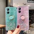 Phone case For Vivo Y18S Back cover Glitter Starry Sky Bling Ring Lanyard Shiny Transparent Holder Stand Girls Soft Cover For VIVO Y18S Cover cases.