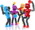 1Pcs Plastic Telescopic Toys with Shape Changing Robot Telescopic Tube, Telescopic Suction Cup Robot Toy, Stress Relief Telescopic Robot Fidget Toys for Kids.