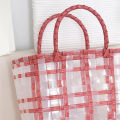 Fashionable Plastic Woven Vegetable Basket Bag New Single Shoulder Handbag.