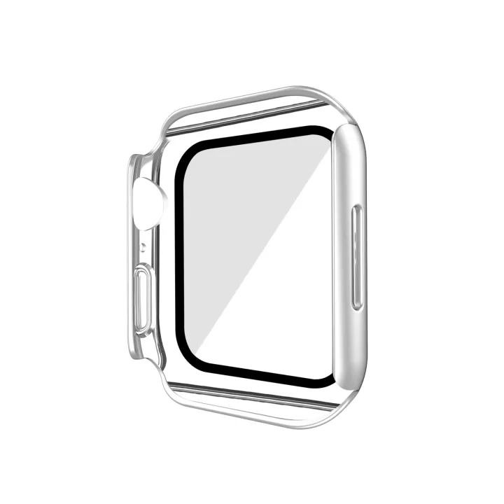 Electroplating%20Matte%20All-inclusive%20PC%20+%20Tempered%20Glass%20Watch%20Case%20For%20Apple%20Watch%20Series%209%20/%208%20/%207%2045mm%20-%20Image%202