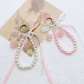 Cute Pearl Bow Beaded Phone Charms Lanyard Aesthetic Cell Phone Strap Pearl Wrist Beads Chain Charm Sweet Gifts Fayshow. 