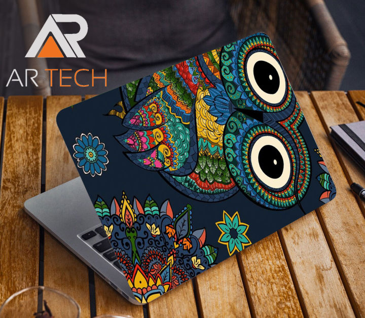 Owl Oil Poster Premium Laptop Sticker AR-5766