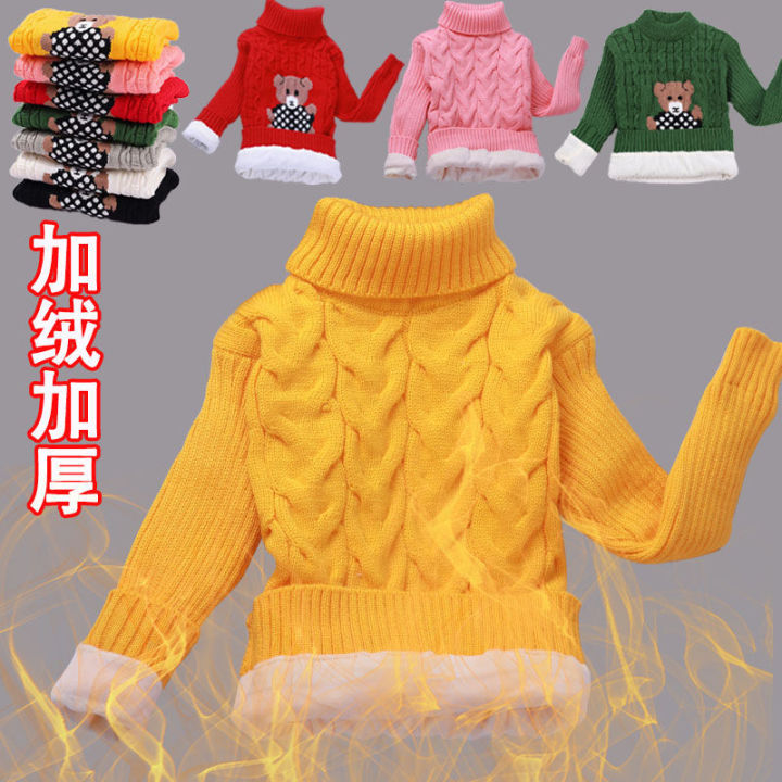 New%20Kids'%20Sweater%20Autumn%20and%20Winter%20Children's%20Bottoming%20Sweater%20Baby%20Boys%20and%20Girls%20Fleece-Lined%20Thick%20Sweater%20Children's%20Clothing%20-%20Image%206