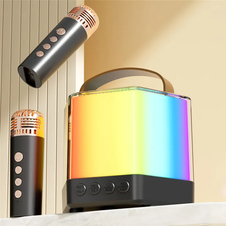 Karaoke%20Machine,Bluetooth%20Portable%20Karaoke%20Speaker%20with%20Bass%20with%20Dazzling%20Lights%20for%20Adults%20and%20Kids%20Microphones%20Durable%20Easy%20Install%20-%20Image%207