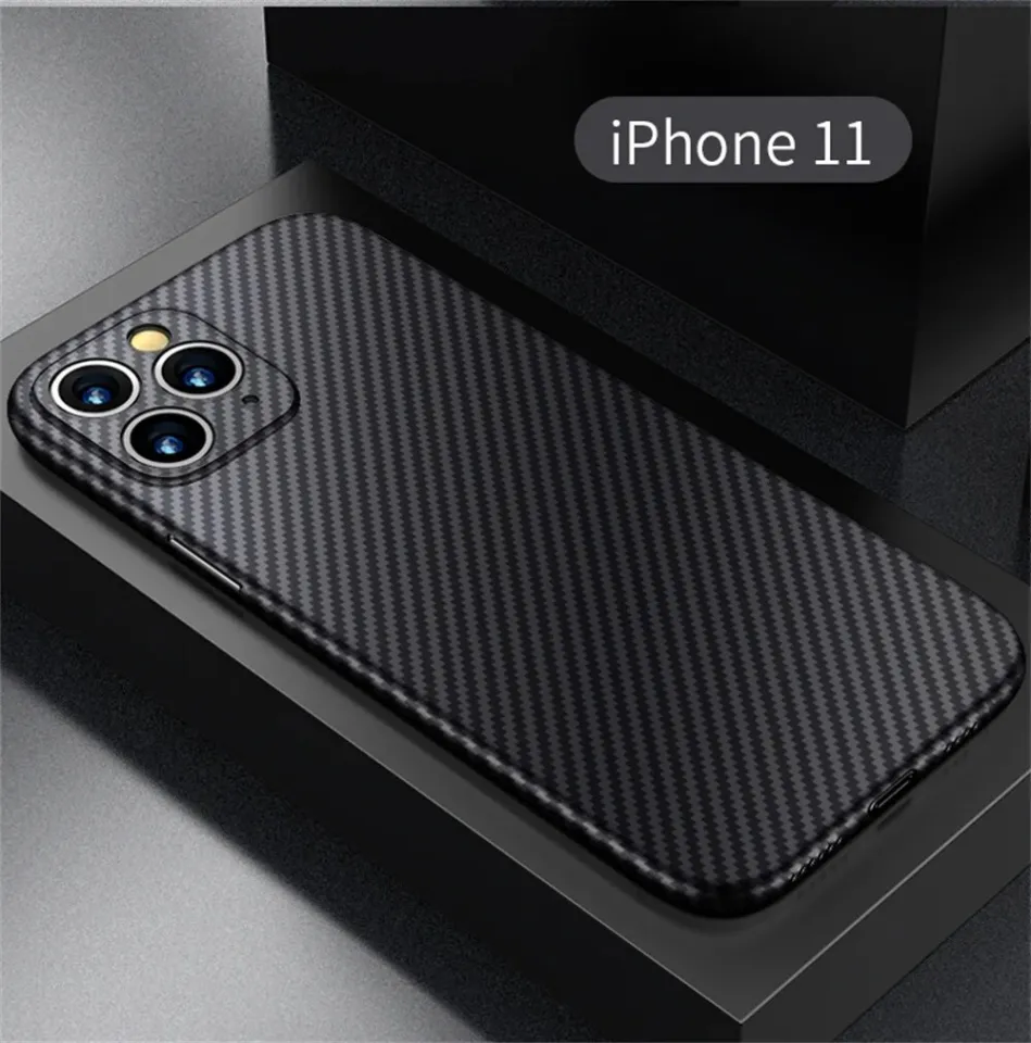 Ultra Thin 0.3mm Carbon Fiber Bumper Case For IPhone 15/14/13/12/11 Pro Max – Matte Black