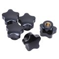 5Pcs M8 Female Thread 32mm Star Head Clamping Nuts Knob Grip Handle.