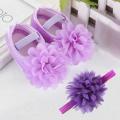 【Nice Day Toy Findings Store】(New) new soft cotton newborn toddler baby shoes cute chiffon flower non-slip floor baby girl shoes girls first walk shoes.