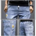 2024 Spring Black Blue Cargo Jeans Men Streetwear Denim Jogger Pants Men Baggy Harem Jean Trousers Plus Size 5XL. 