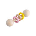 【Yurui】Baby Wooden 1pc Hemu Rattle Soother Teether Toy. 