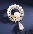 Pearl Brooch Bowknot Hijab Pin. 