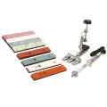 Knife Sharpening Stone Kit, Exquisite Pattern Whetstone Knife Sharpener Set Special Shaped Spring for Chisel for Kitchen. 