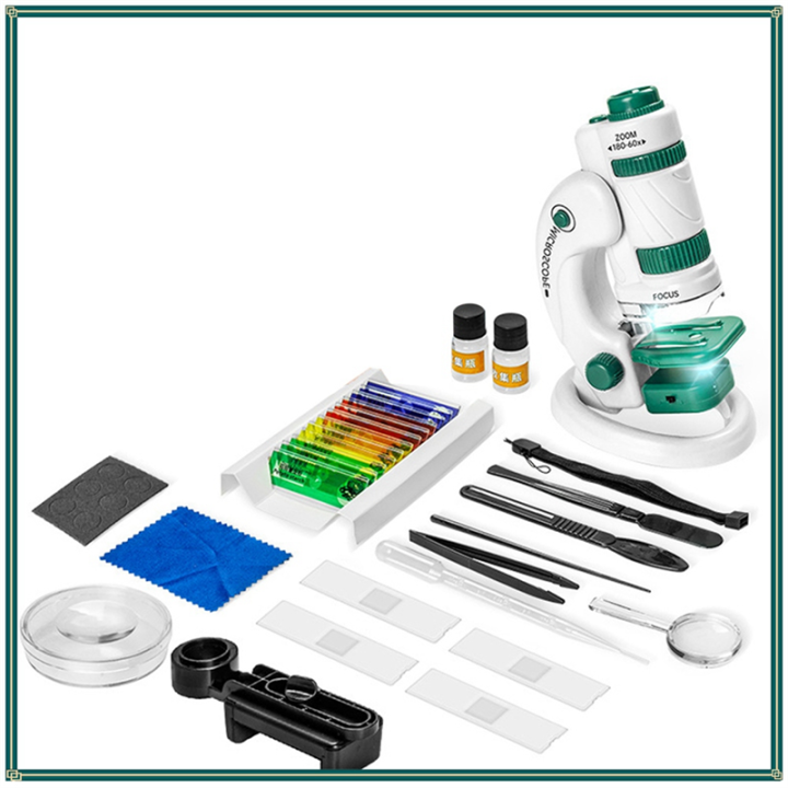 Kids%20Science%20Microscope%20Kit%20Spare%20Parts%20Accessories%2060-180X%20Educational%20Mini%20Pocket%20Handheld%20Smart%20Phone%20Microscope%20with%20LED%20Light%20White+Black%20-%20Image%203