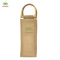 Wine/Bottle Bag - Single Part with Transparent Chamber by Jute. 