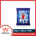 SMC Bolt Glucose Powder 25gm Pack x 20pcs/ 10pcs Sachets. 