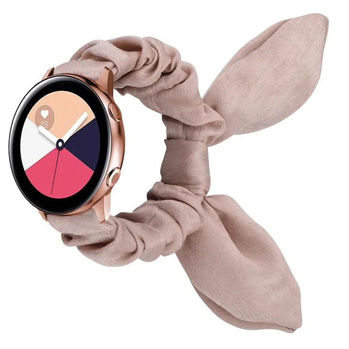 Women%20Scrunchie%20Elastic%20Strap%20for%20Samsung%20Galaxy%20Watch%204%203%2041/45%E3%80%902023%E3%80%91mm%20Active%202%2040mm%2044mm%20Gear%20S3%20Classic%20Huawei%20Watch%202%20Fashionband%20-%20Image%202