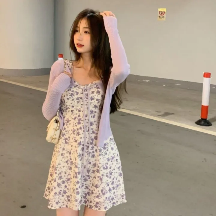 First%20love%20style%20floral%20slip%20dress%20set%20women's%20autumn%20new%20versatile%20thin%20sunscreen%20shawl%20cardigan%20two-piece%20set%20-%20Image%204