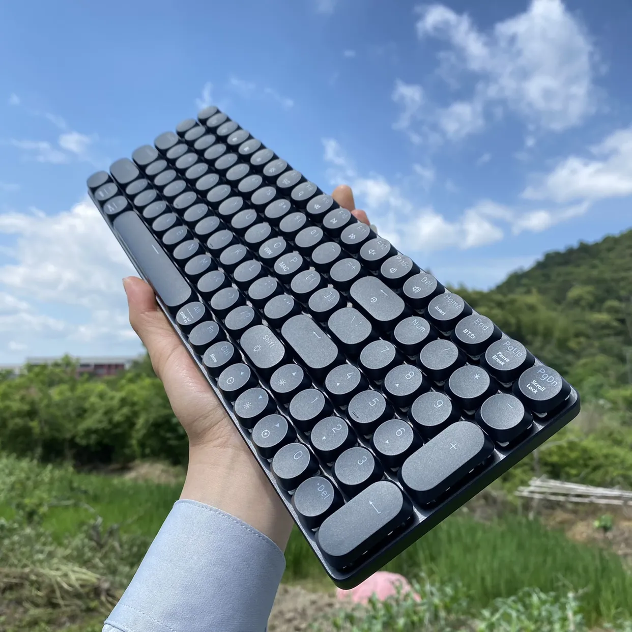 ECHOME Ultra Thin Wireless Low Profile Mechanical Keyboard Hotswap ...