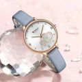 Inspried bye CURREN C9077L Brown PU Leather Analog Watch For Women - Black & Brown.