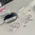 Sanrio Hello Kitty Contact Lenses Box Portable Travel KT Cat Doll Eye Lenses Compact Storage Container Girl Birthday Gifts.