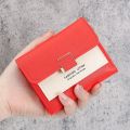 Ladies clutch purse Mini Wallet For Women Card Holder Short PU Leather Bags Short Small Coin Keeper for Girls.
