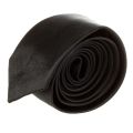 Unisex Casual Necktie Skinny Slim Narrow Neck Tie - Black.