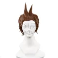 Ace Attorney Apollo Justice Wig Cosplay Costume Brown Short High Temperature Fiber Hair Wig for Halloween Party. 