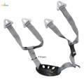 Chin Strap Quick Release Buckle Cupped Hard Hat Chin Strap Attachment Vertical Hole Gray.