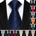 Sunnyheart Men Tie Men's Geometric Design Satin Tie for Formal Casual Events Perfect for Weddings St Style High Quality Necktie cessory Geometric Pattern Tie. 