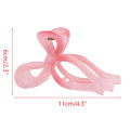 【Shop the Latest Trends】 13cm Fashion Hair Claw Clip Solid Color Hollow Streamer Plastic Hair Claw Clip Hairpin Accessories For Women Girls Bayline. 