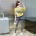 New plaid shirt ins Women's Loose Korean-Style Spring Long-Sleeved Shirt Brushed Hong Kong Style Shirt Retro Fashion. 