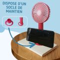 DIANDI DD-5649 Rechargeable Stylish Hand Fan With Luminous Light - Multicolor.