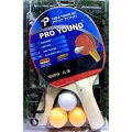 Pro Young Table Tennis Racket Set with 3 Balls Ping Pong Paddle for Match Training. 