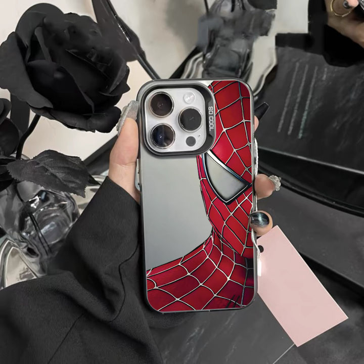 Olige%20Case%20For%20iPhone%2011%2012%2013%2014%2015%20Pro%20Max%20Marvel%20Cool%20and%20Trendy%20Personalized%20Laser%20High%20Grade%20Half%20Faced%20Spider%20Man%20Anti%20Drop%20phone%20case%20back%20cover%20-%20Image%208