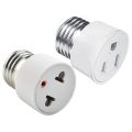 1pcs E27 to EU US Converter Lamp Socket Screw LED Bulb Lighting E27 European America Plug Socket Light Holder White.