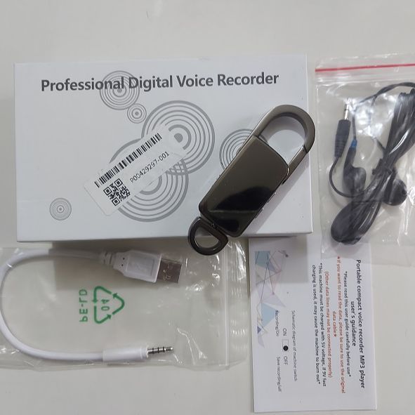 Voice Recorder Keychain 4GB Metal Body Mp3 Music Option